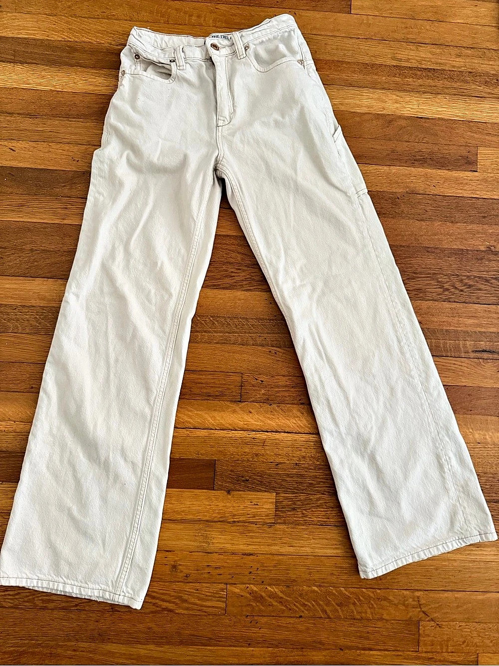 We the Free Straight Leg Jeans in White Waist 25
